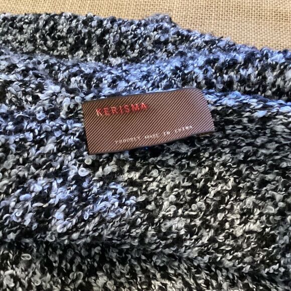 Kerisma Raven Thick Knit Sweater Black & White Size S/M Anthropologie - Picture 6 of 7